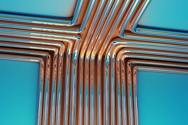 Copper plumbing pipes and fittings